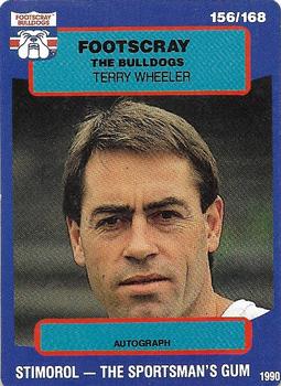 1990 AFL Scanlens Stimorol #156 Terry Wheeler Front